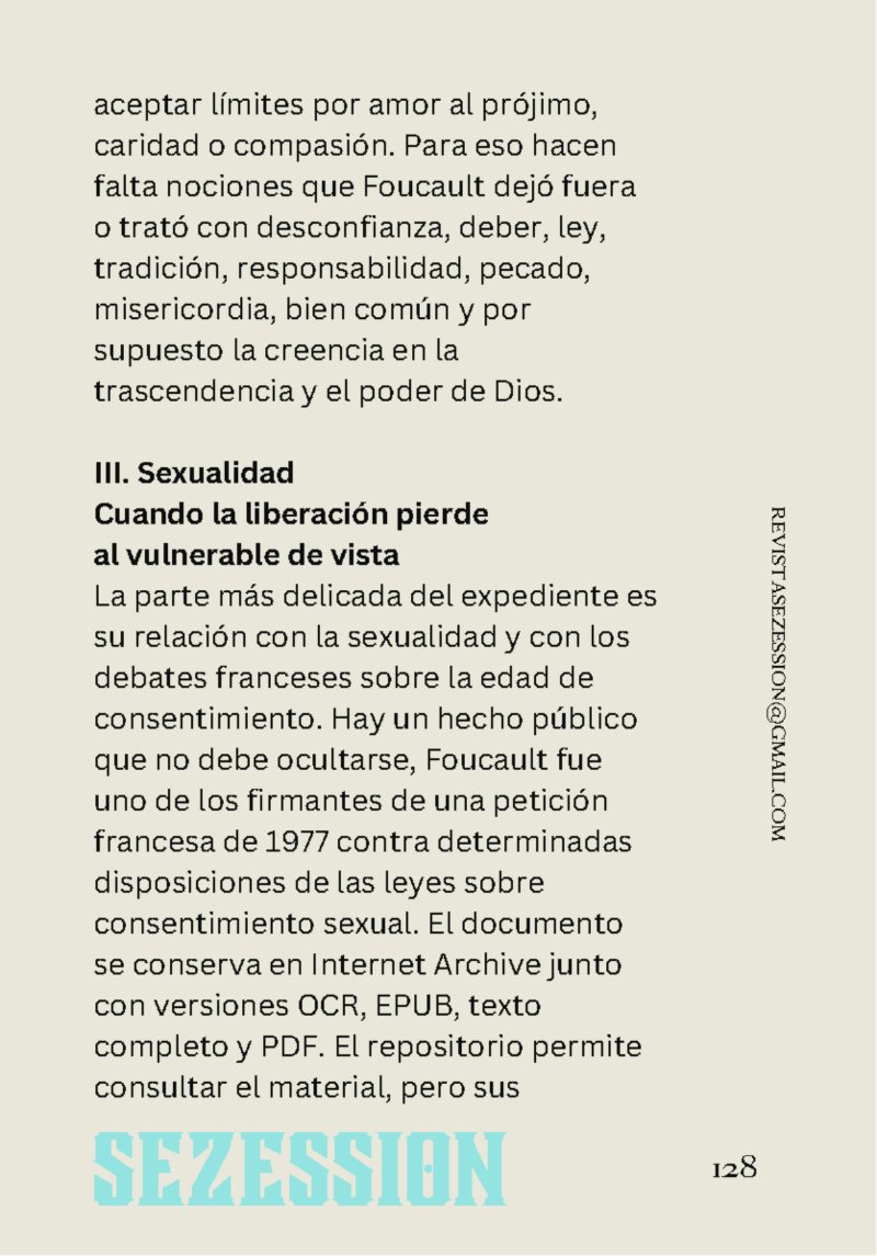 sezession especial buenos lectores n30 — page 128