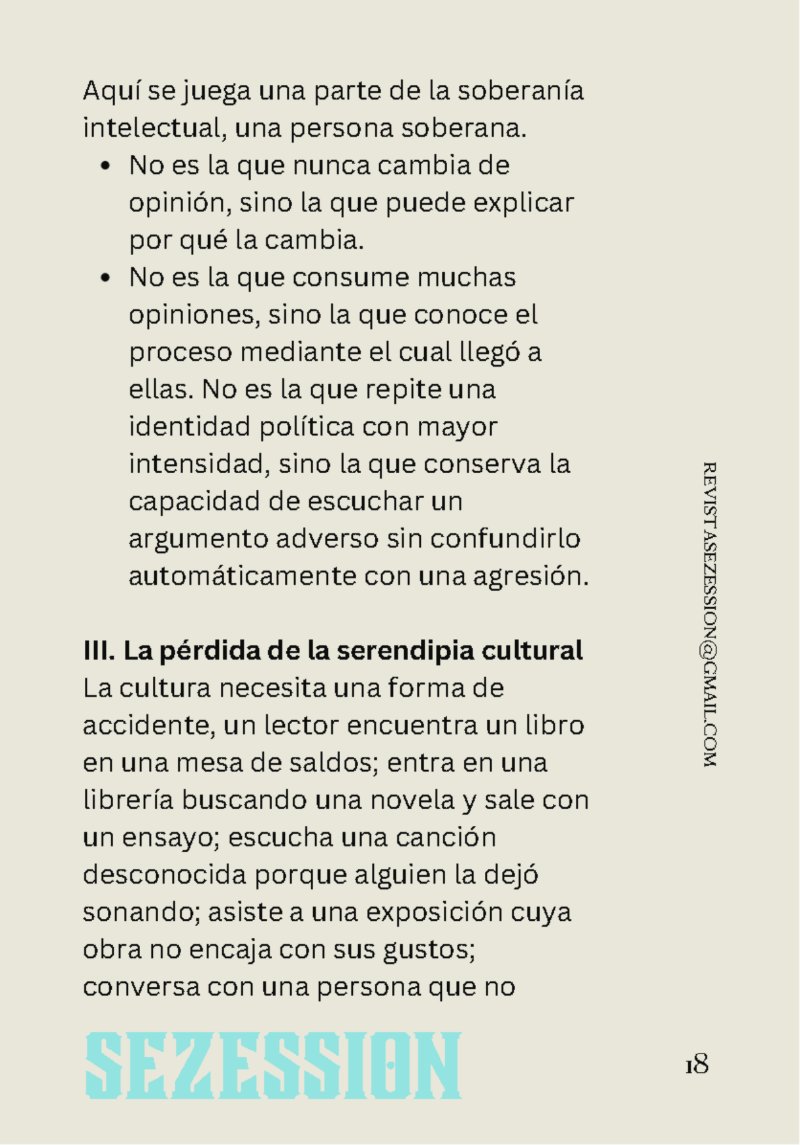sezession especial buenos lectores n30 — page 18