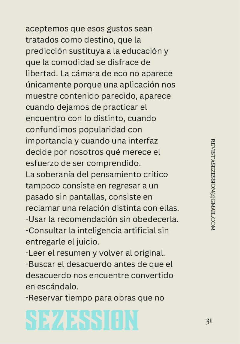 sezession especial buenos lectores n30 — page 31