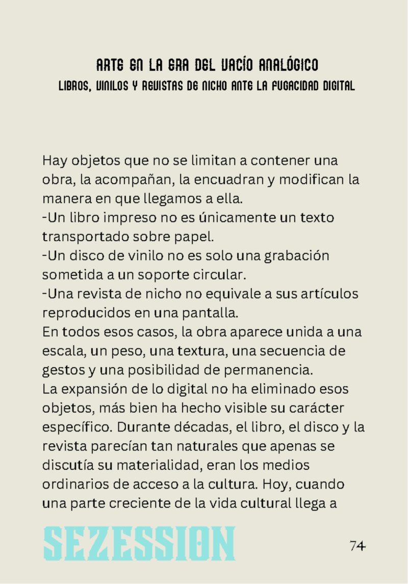 sezession especial buenos lectores n30 — page 74