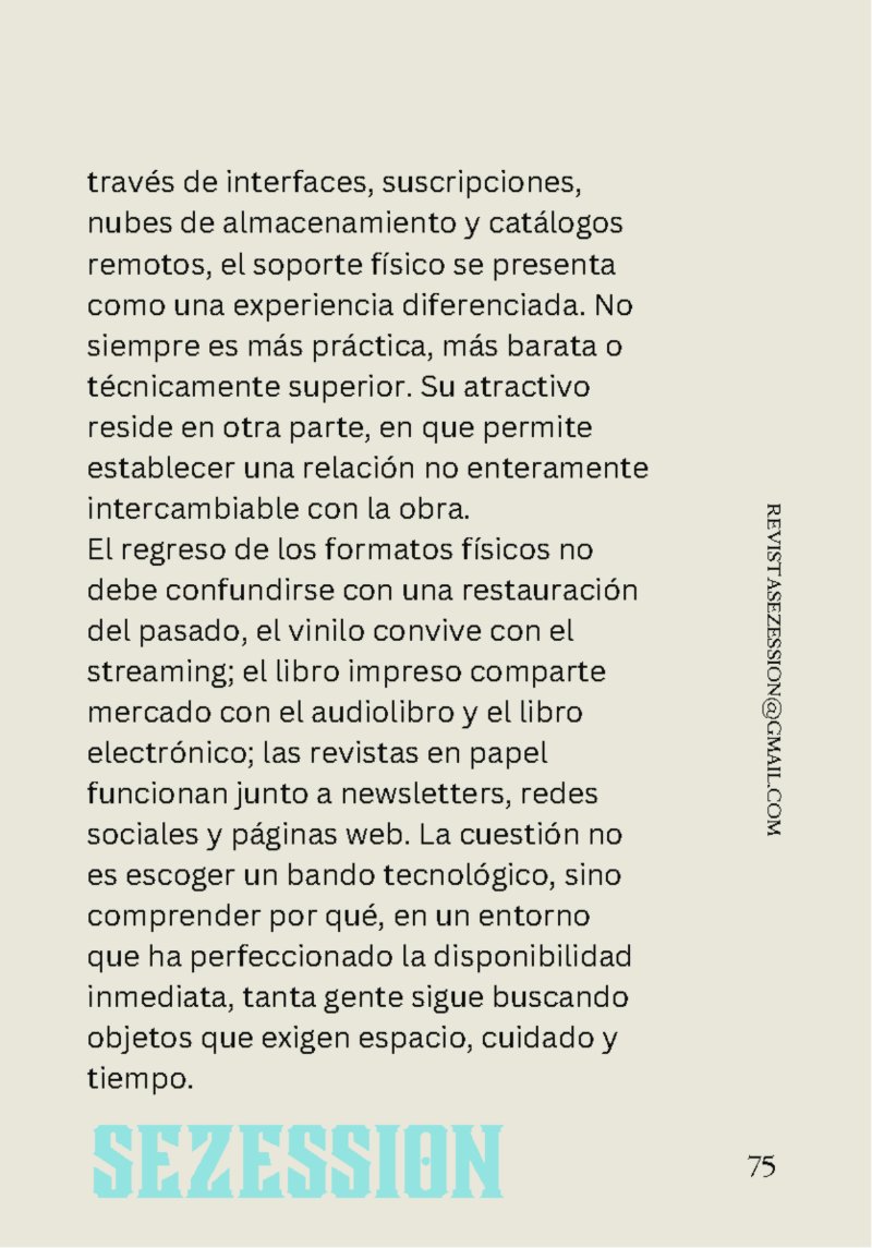 sezession especial buenos lectores n30 — page 75