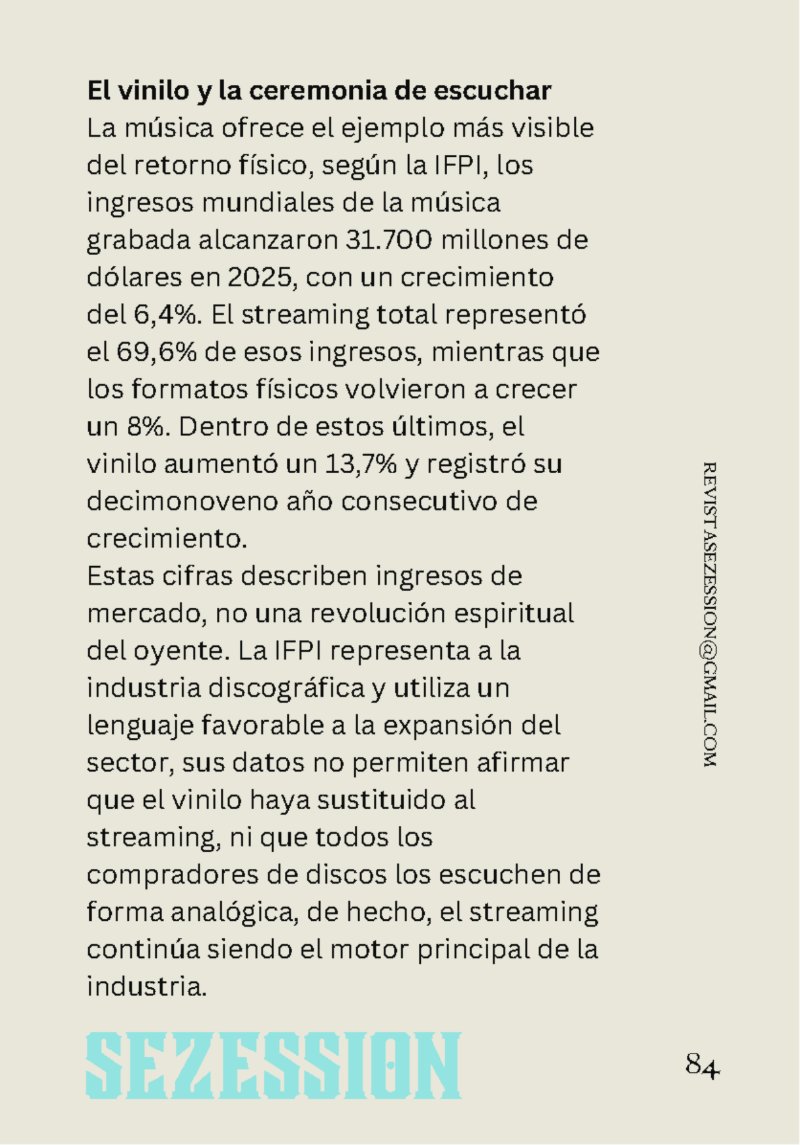 sezession especial buenos lectores n30 — page 84