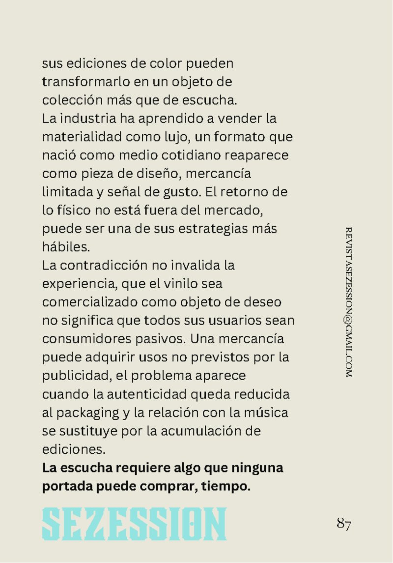 sezession especial buenos lectores n30 — page 87