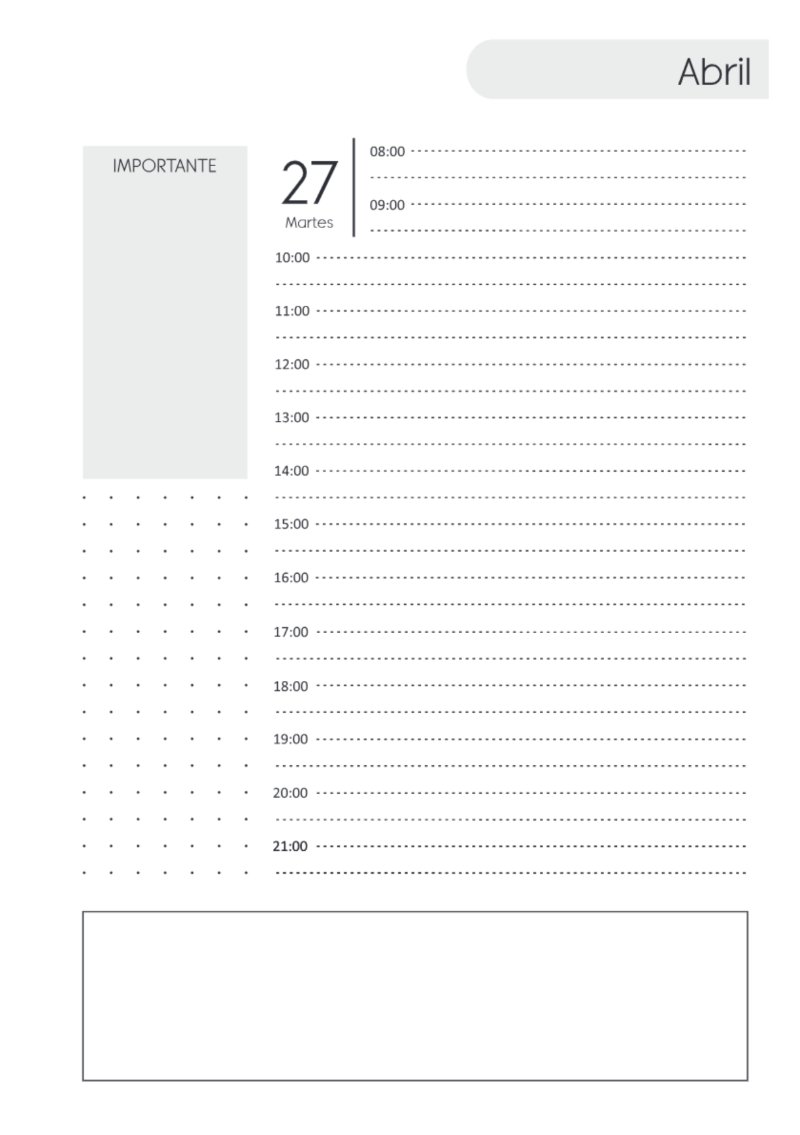 AGENDA DIARIA 2027 — page 137
