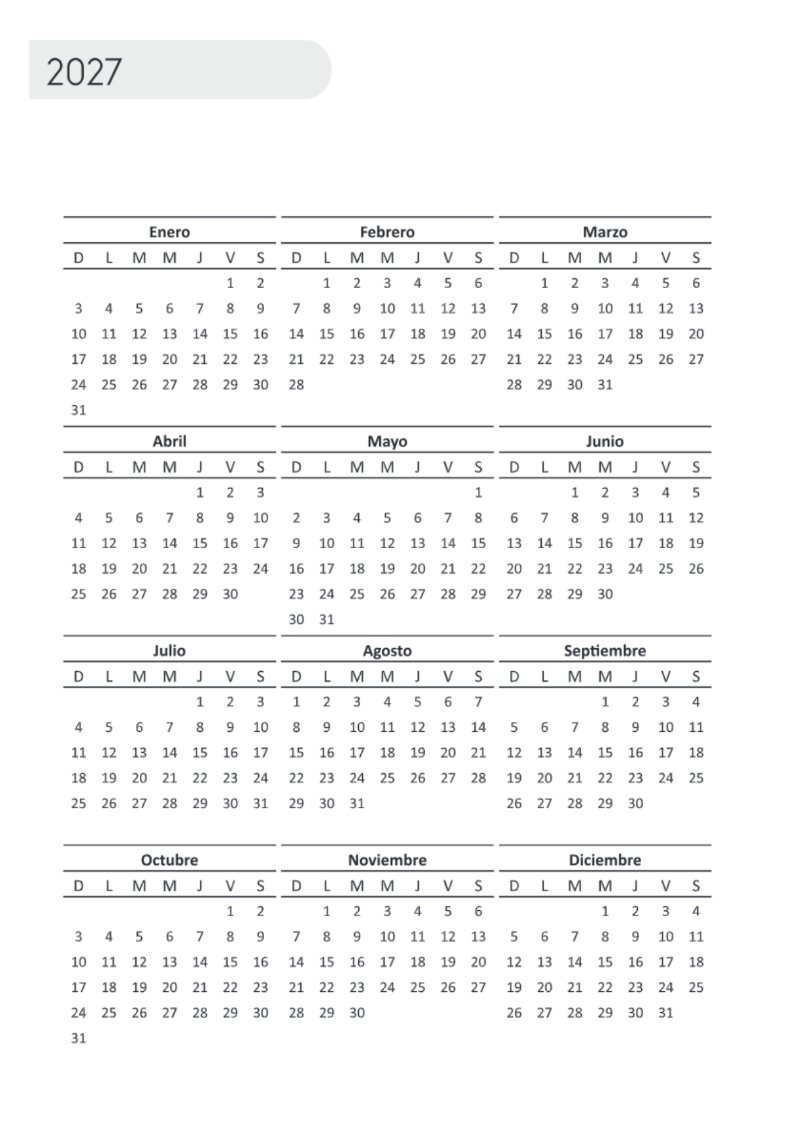 AGENDA DIARIA 2027 — page 4