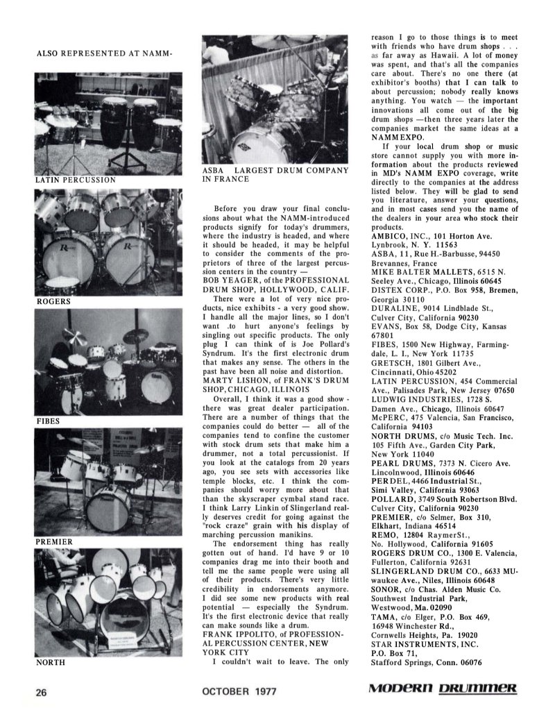 October 1977 - Modern Drummer - Lenny White — page 8