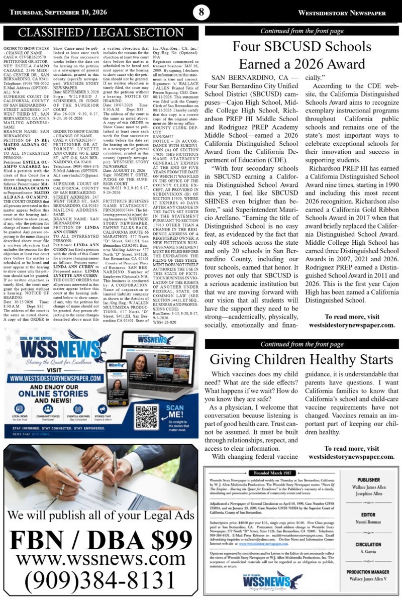 Thursday, September 10 | Volume 40 No. 26 — page 8