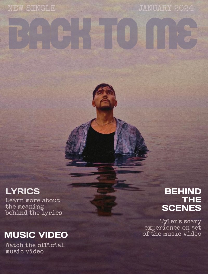 Tyler Shaw - Back To Me (Single) — page 1