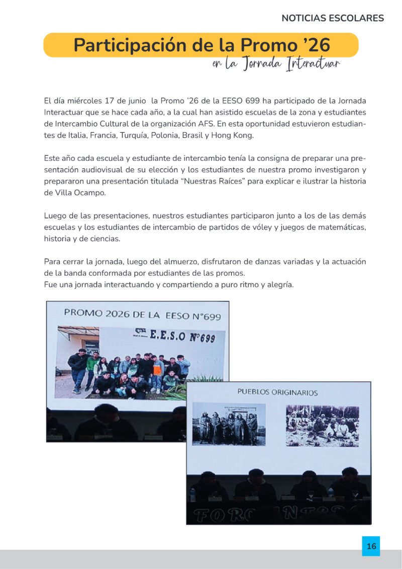 Revista Institucional EESO 699 — page 16
