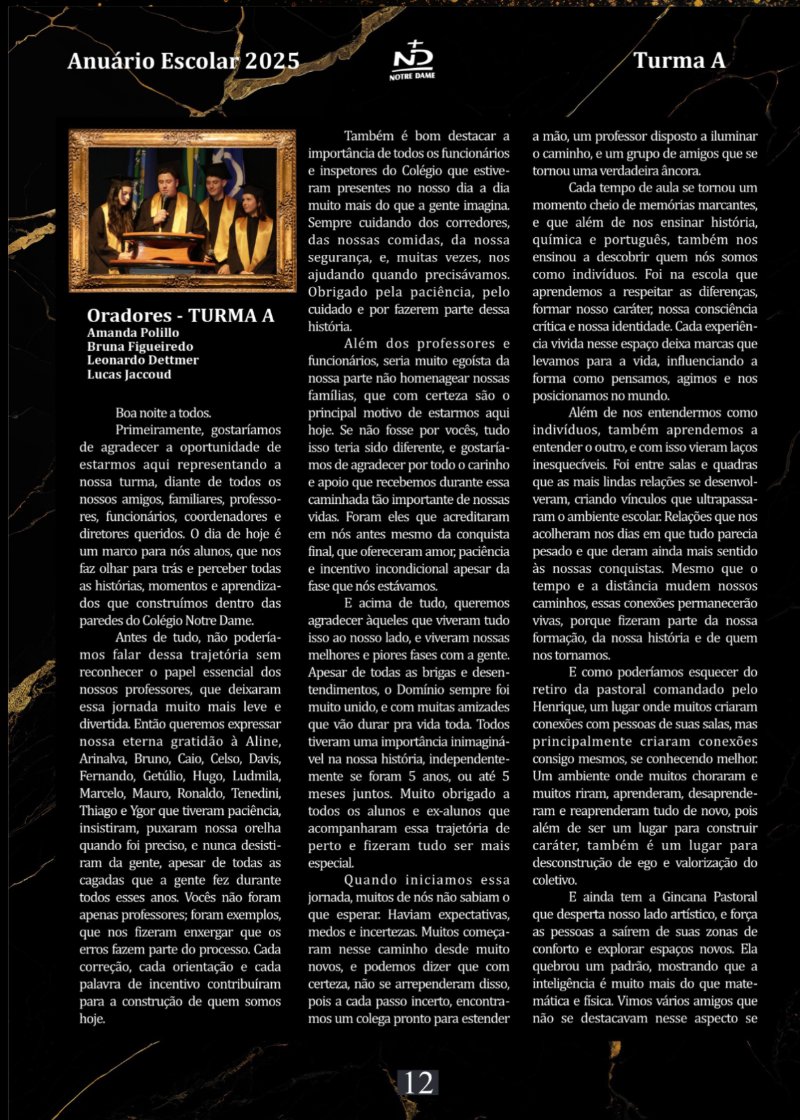 Anuário Notre Dame 2025 — page 12