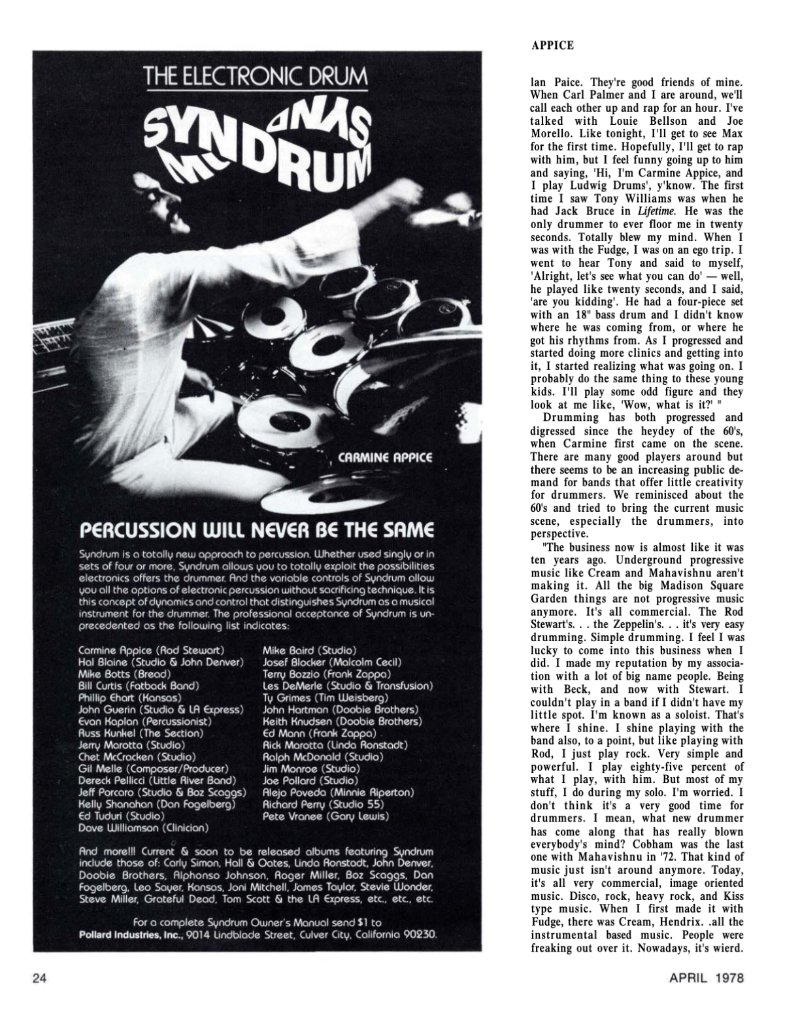Modern Drummer - Carmine Appice — page 12