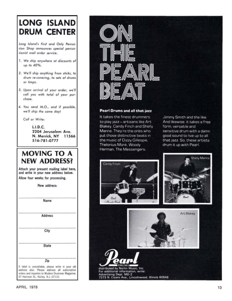 April 1978 - Modern Drummer - Carmine Appice — page 3