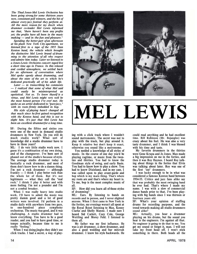 April 1978 - Modern Drummer - Carmine Appice — page 8