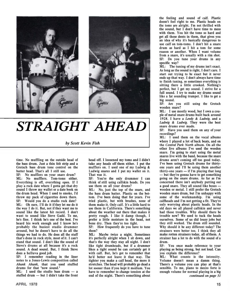 April 1978 - Modern Drummer - Carmine Appice — page 9