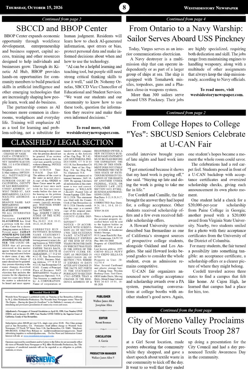 Thursday, October 15 | Volume 40 No. 31 — page 8