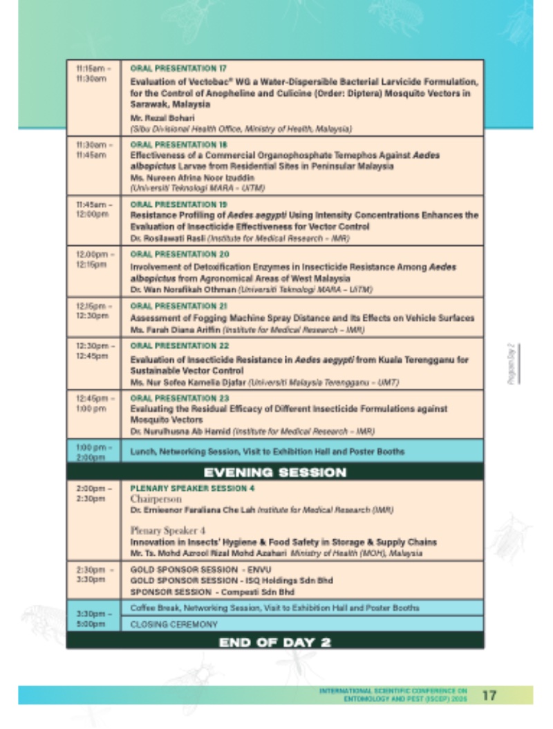 INTERNATIONAL SCIENTIFIC CONFERENCE ON ENTOMOLOGY AND PEST 2026 — page 18