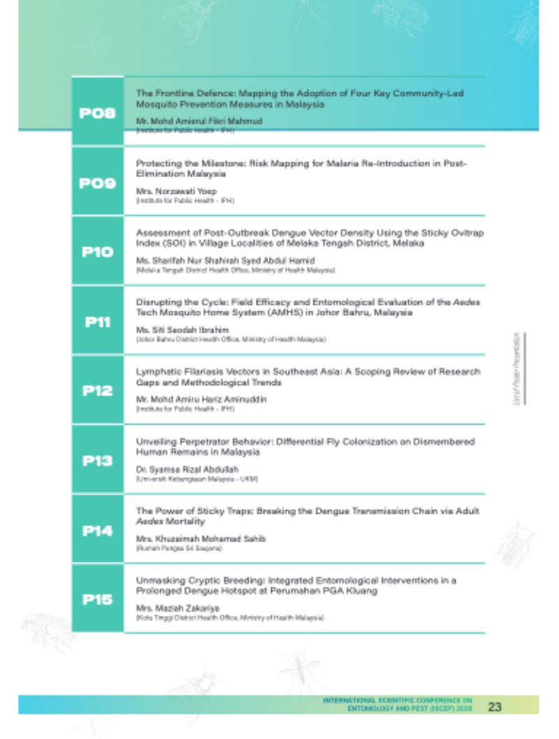 INTERNATIONAL SCIENTIFIC CONFERENCE ON ENTOMOLOGY AND PEST 2026 — page 24
