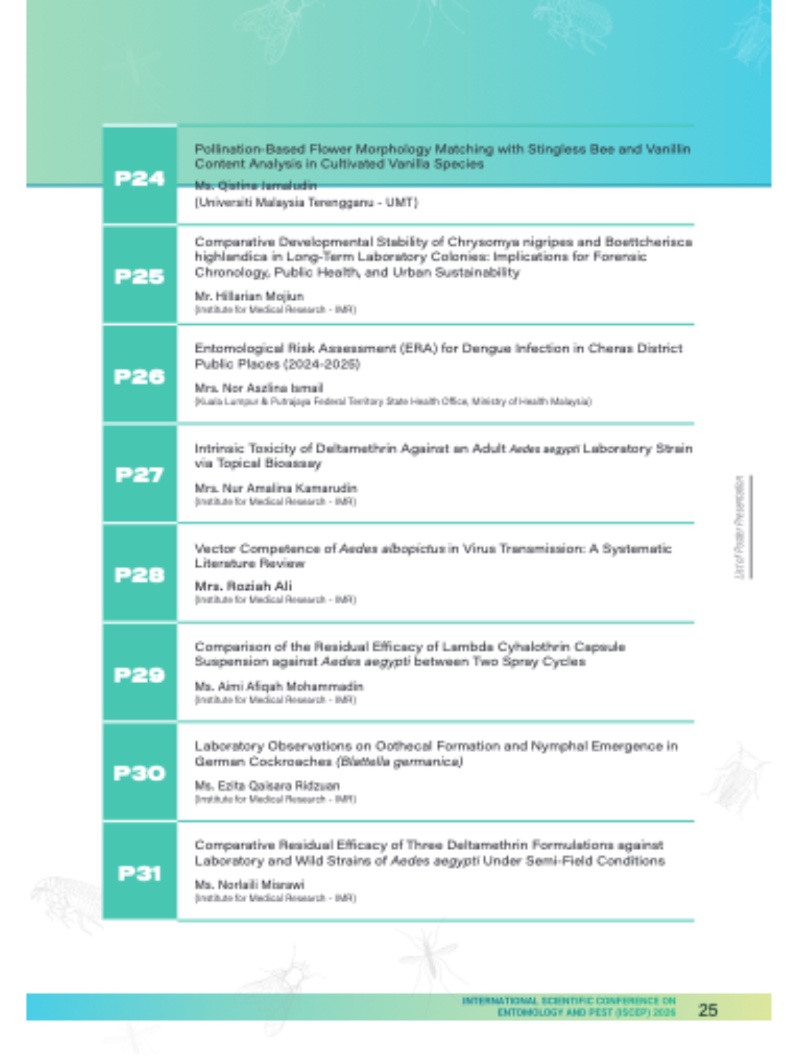 INTERNATIONAL SCIENTIFIC CONFERENCE ON ENTOMOLOGY AND PEST 2026 — page 26