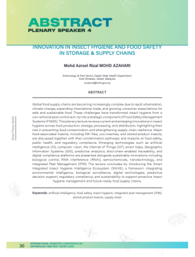 INTERNATIONAL SCIENTIFIC CONFERENCE ON ENTOMOLOGY AND PEST 2026 — page 31