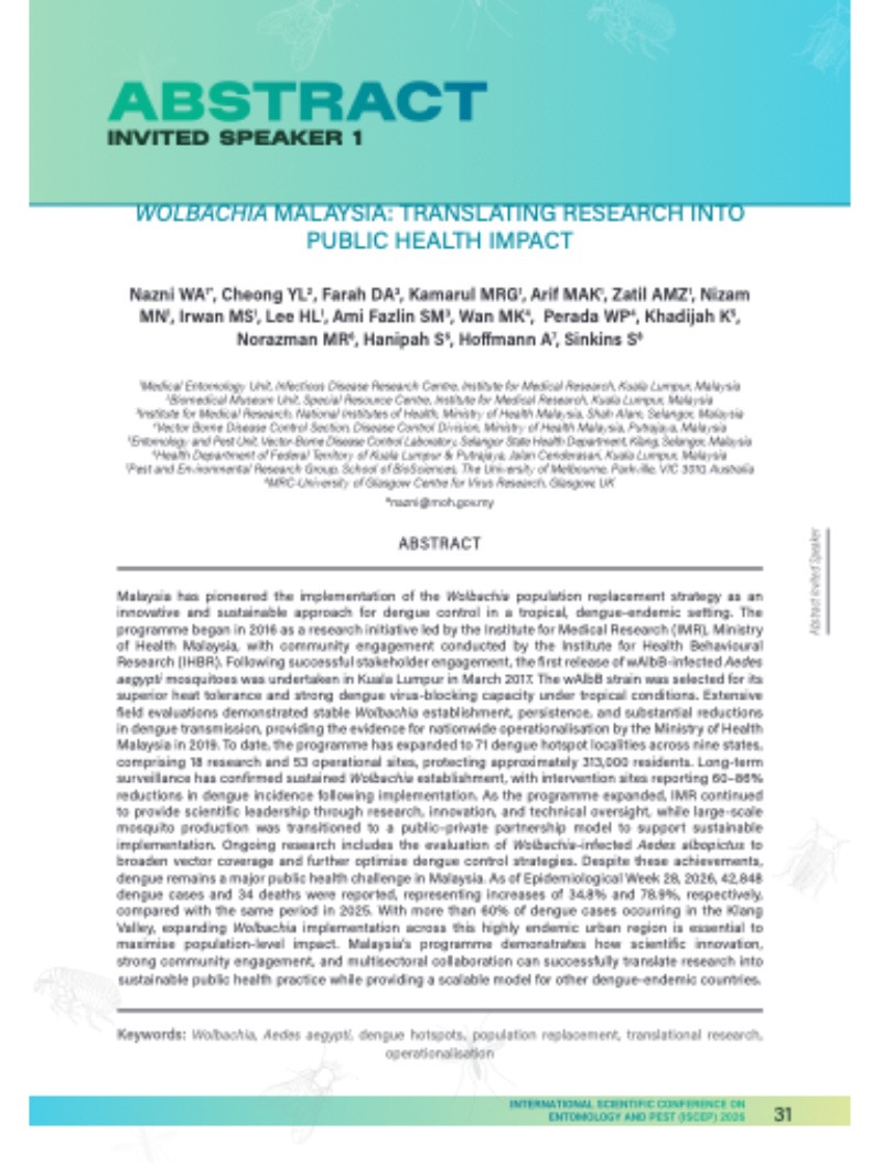 INTERNATIONAL SCIENTIFIC CONFERENCE ON ENTOMOLOGY AND PEST 2026 — page 32