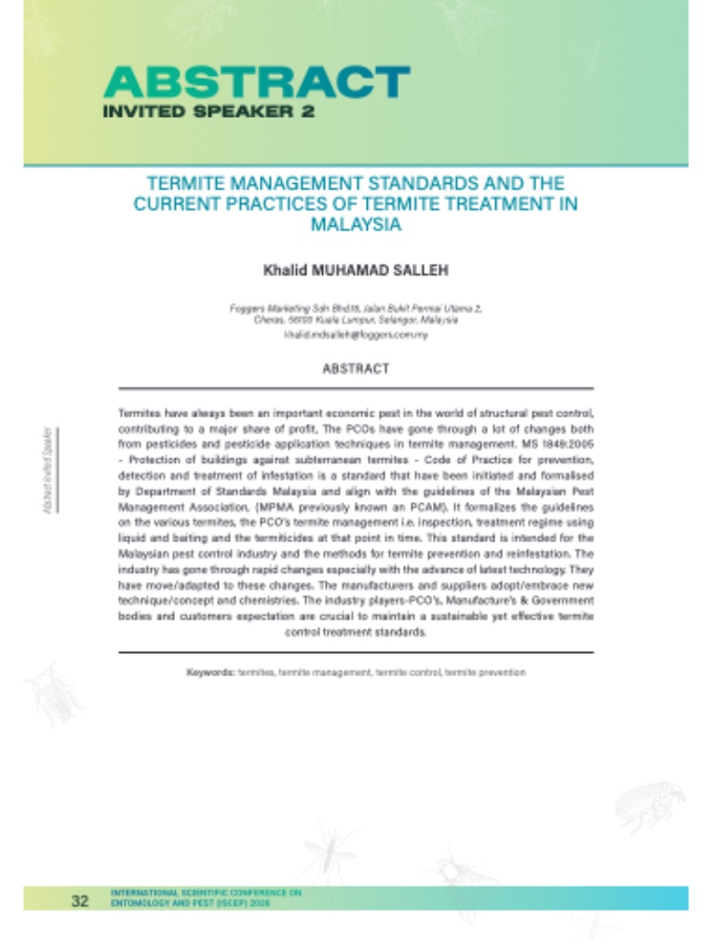 INTERNATIONAL SCIENTIFIC CONFERENCE ON ENTOMOLOGY AND PEST 2026 — page 33