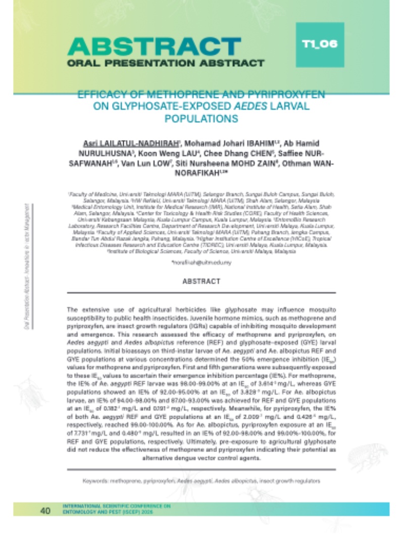 INTERNATIONAL SCIENTIFIC CONFERENCE ON ENTOMOLOGY AND PEST 2026 — page 41