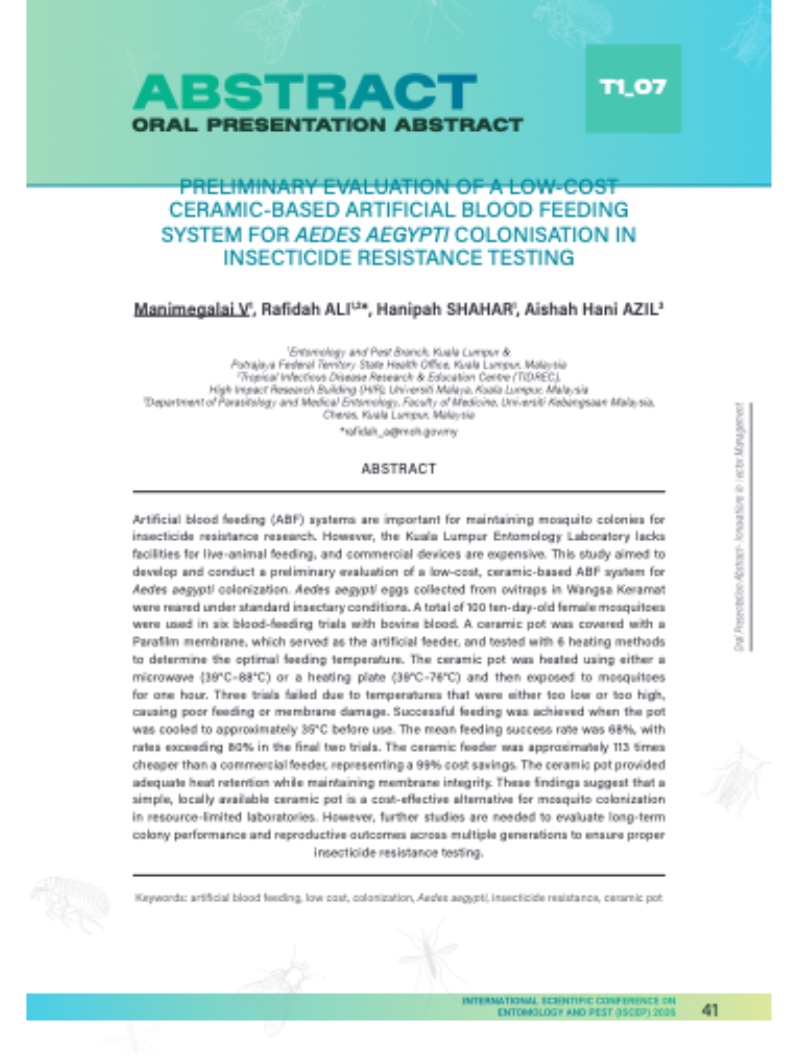 INTERNATIONAL SCIENTIFIC CONFERENCE ON ENTOMOLOGY AND PEST 2026 — page 42