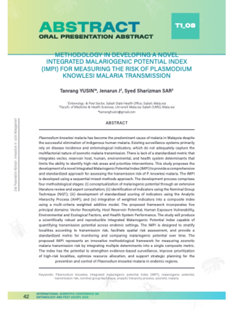 INTERNATIONAL SCIENTIFIC CONFERENCE ON ENTOMOLOGY AND PEST 2026 — page 43