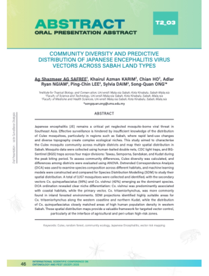 INTERNATIONAL SCIENTIFIC CONFERENCE ON ENTOMOLOGY AND PEST 2026 — page 47