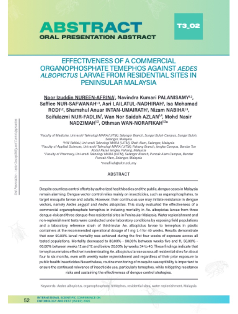 INTERNATIONAL SCIENTIFIC CONFERENCE ON ENTOMOLOGY AND PEST 2026 — page 53
