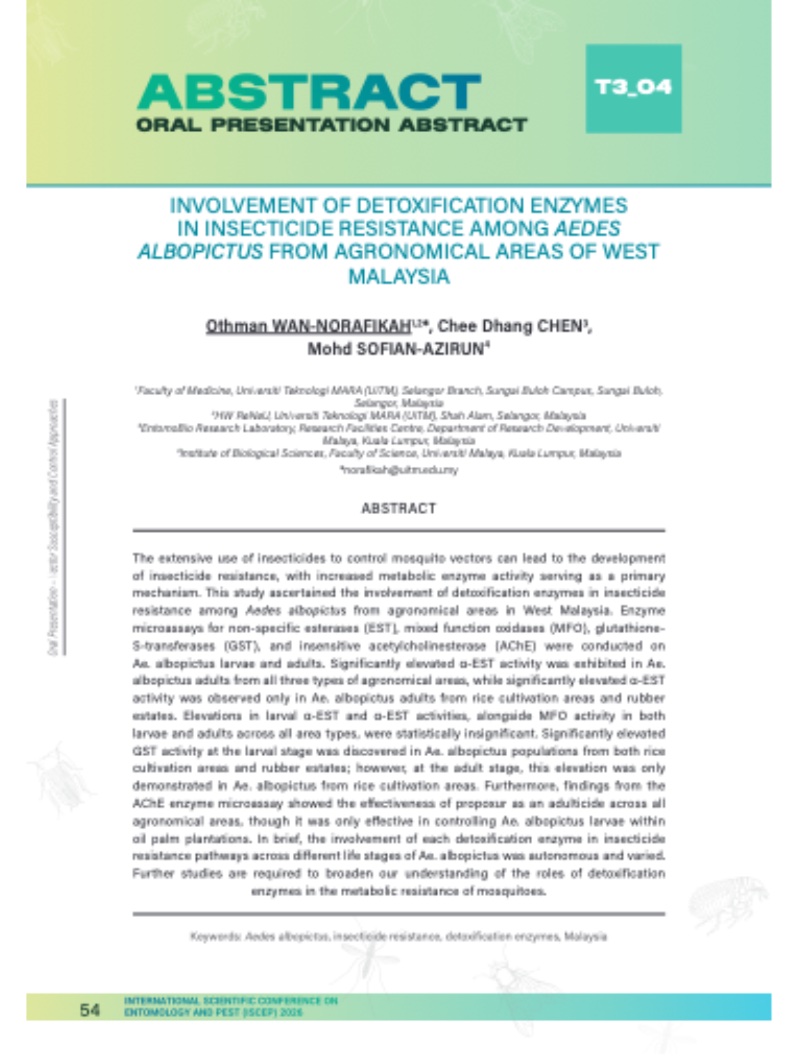 INTERNATIONAL SCIENTIFIC CONFERENCE ON ENTOMOLOGY AND PEST 2026 — page 55