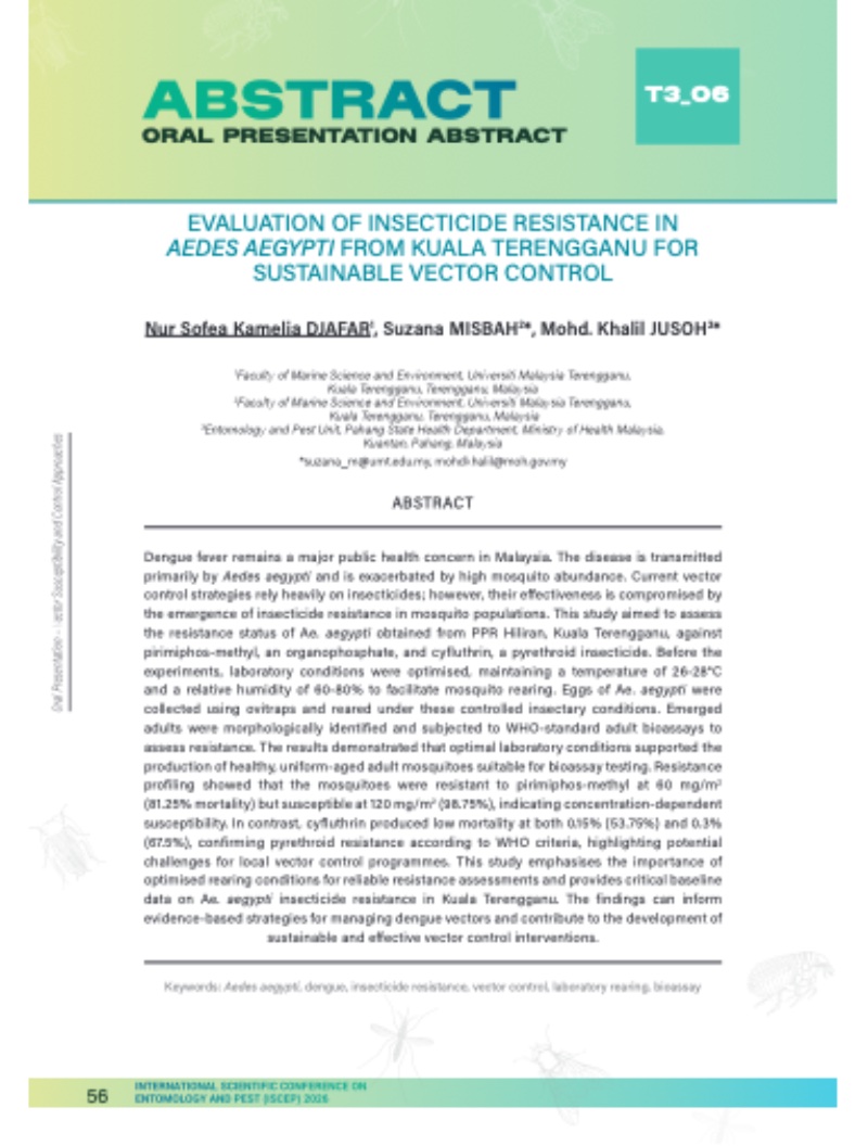 INTERNATIONAL SCIENTIFIC CONFERENCE ON ENTOMOLOGY AND PEST 2026 — page 57