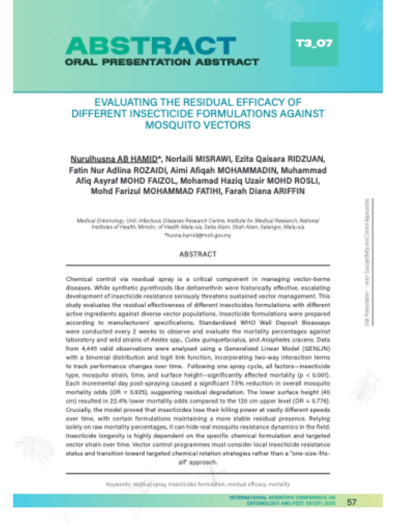 INTERNATIONAL SCIENTIFIC CONFERENCE ON ENTOMOLOGY AND PEST 2026 — page 58