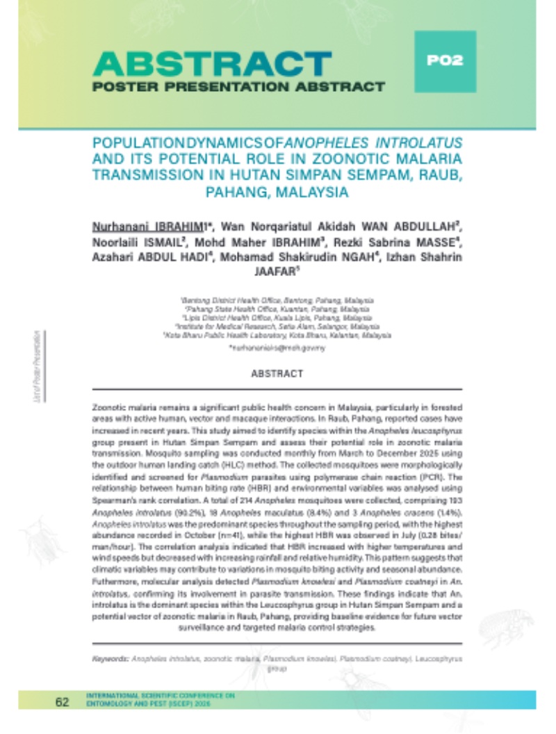INTERNATIONAL SCIENTIFIC CONFERENCE ON ENTOMOLOGY AND PEST 2026 — page 63