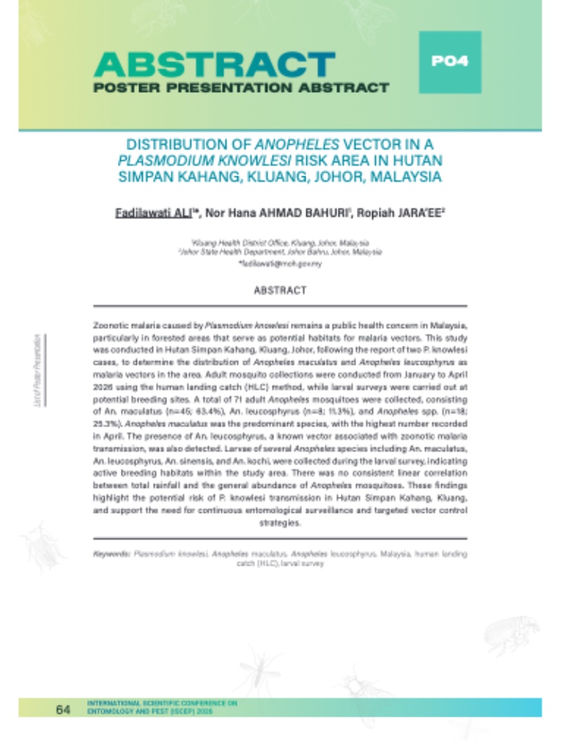 INTERNATIONAL SCIENTIFIC CONFERENCE ON ENTOMOLOGY AND PEST 2026 — page 65