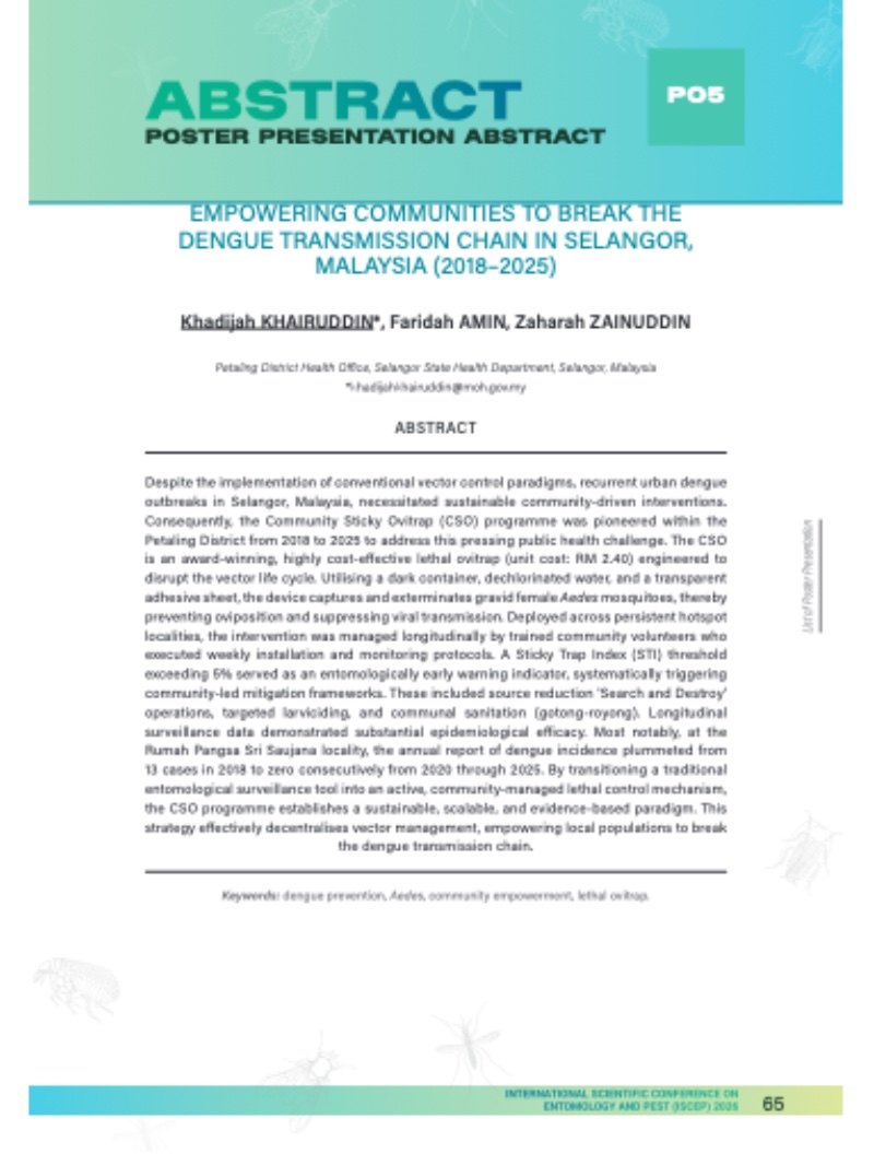 INTERNATIONAL SCIENTIFIC CONFERENCE ON ENTOMOLOGY AND PEST 2026 — page 66