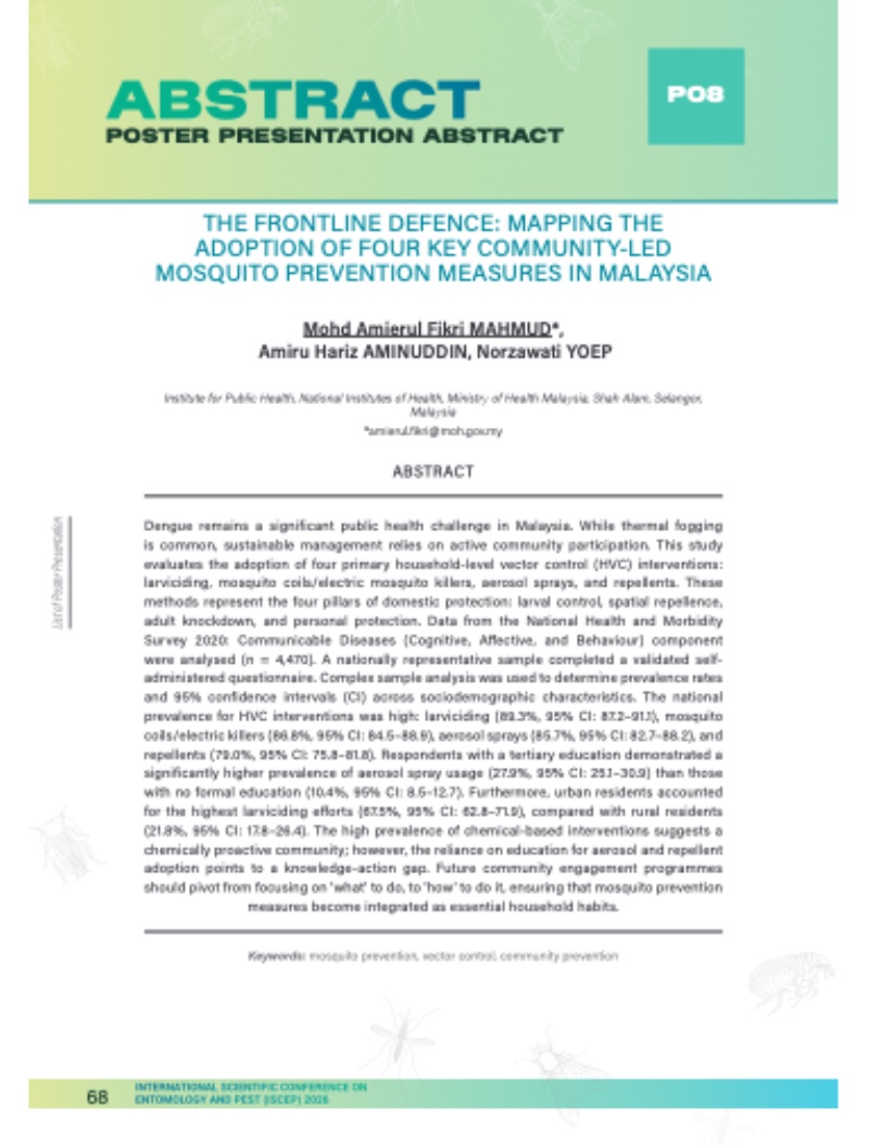 INTERNATIONAL SCIENTIFIC CONFERENCE ON ENTOMOLOGY AND PEST 2026 — page 69
