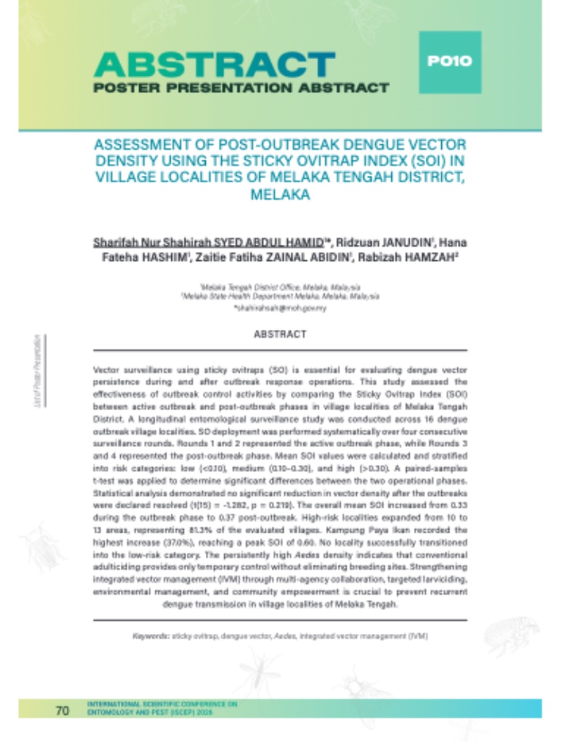 INTERNATIONAL SCIENTIFIC CONFERENCE ON ENTOMOLOGY AND PEST 2026 — page 71