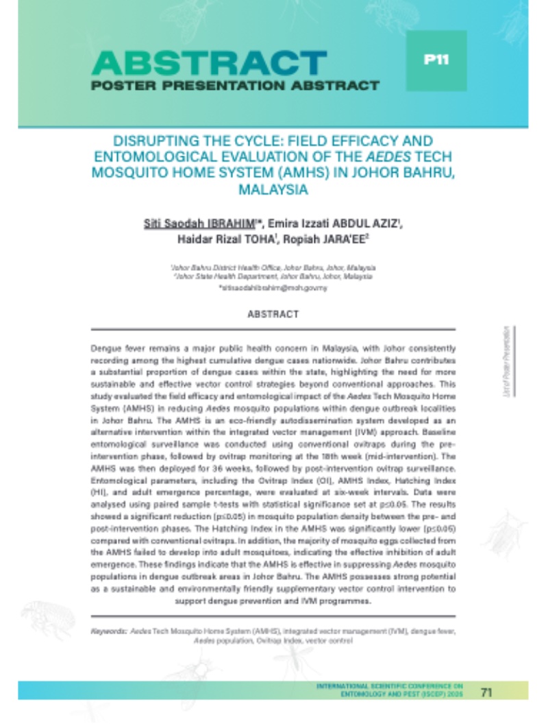 INTERNATIONAL SCIENTIFIC CONFERENCE ON ENTOMOLOGY AND PEST 2026 — page 72