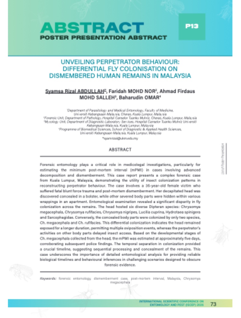 INTERNATIONAL SCIENTIFIC CONFERENCE ON ENTOMOLOGY AND PEST 2026 — page 74