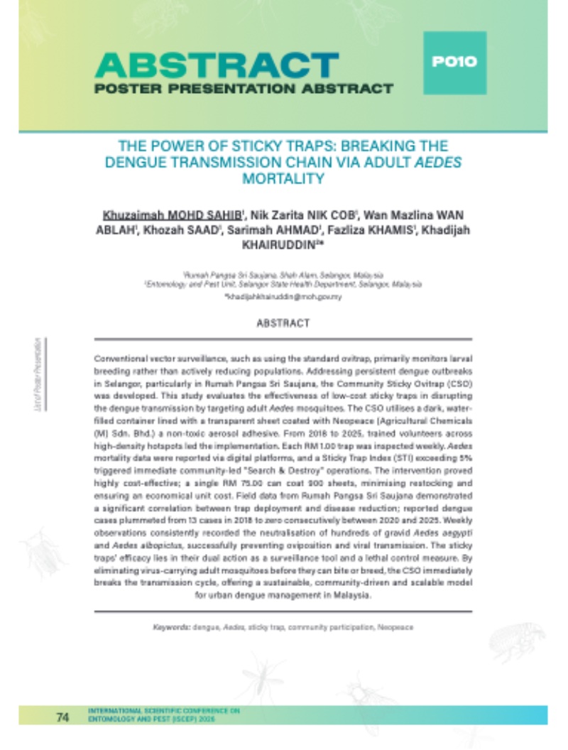 INTERNATIONAL SCIENTIFIC CONFERENCE ON ENTOMOLOGY AND PEST 2026 — page 75