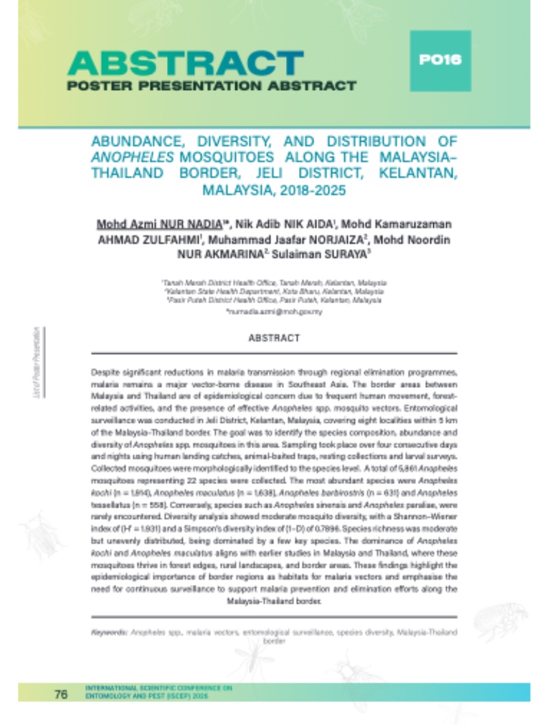 INTERNATIONAL SCIENTIFIC CONFERENCE ON ENTOMOLOGY AND PEST 2026 — page 77