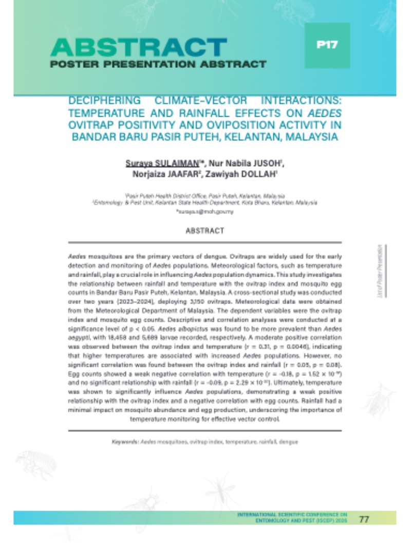 INTERNATIONAL SCIENTIFIC CONFERENCE ON ENTOMOLOGY AND PEST 2026 — page 78