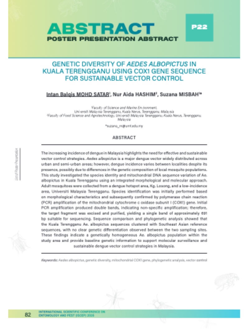 INTERNATIONAL SCIENTIFIC CONFERENCE ON ENTOMOLOGY AND PEST 2026 — page 83