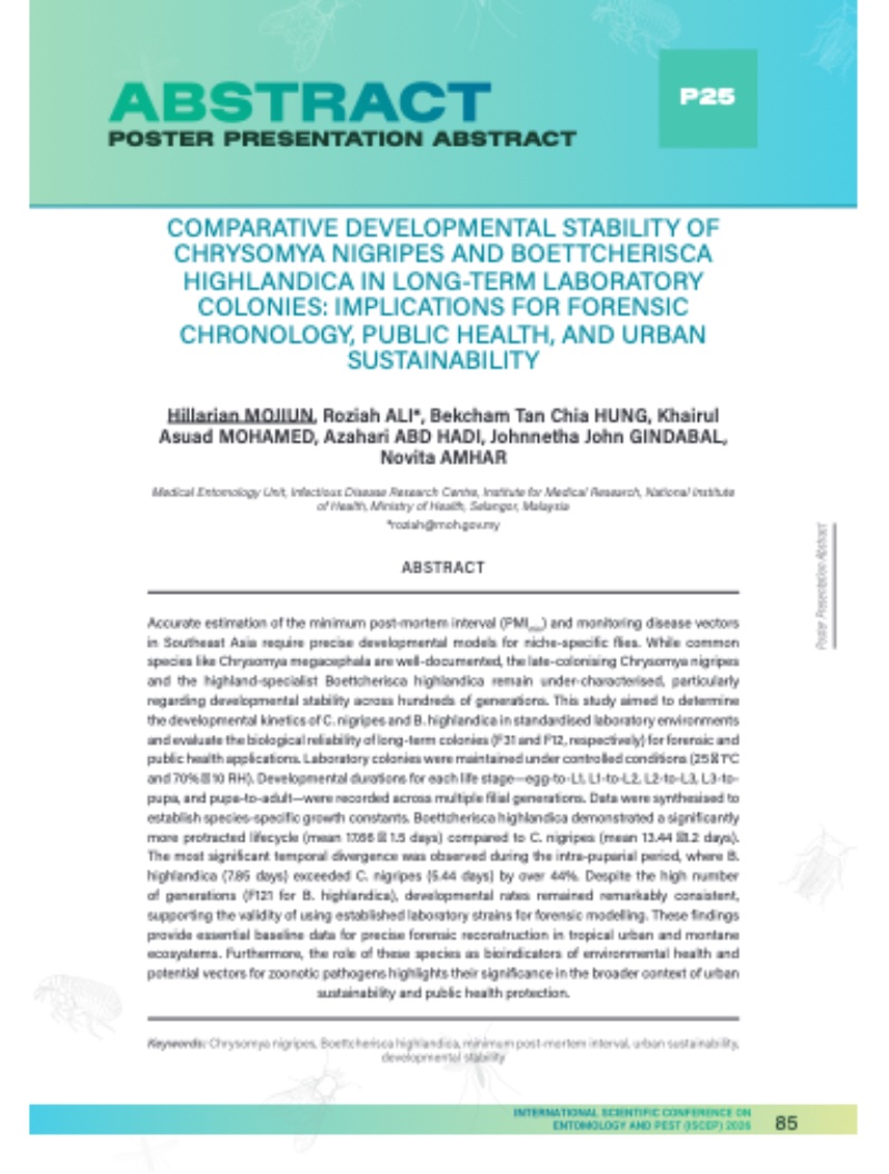 INTERNATIONAL SCIENTIFIC CONFERENCE ON ENTOMOLOGY AND PEST 2026 — page 86