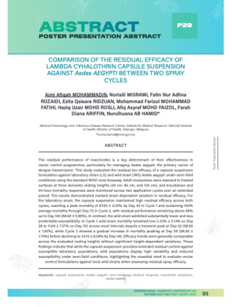 INTERNATIONAL SCIENTIFIC CONFERENCE ON ENTOMOLOGY AND PEST 2026 — page 90