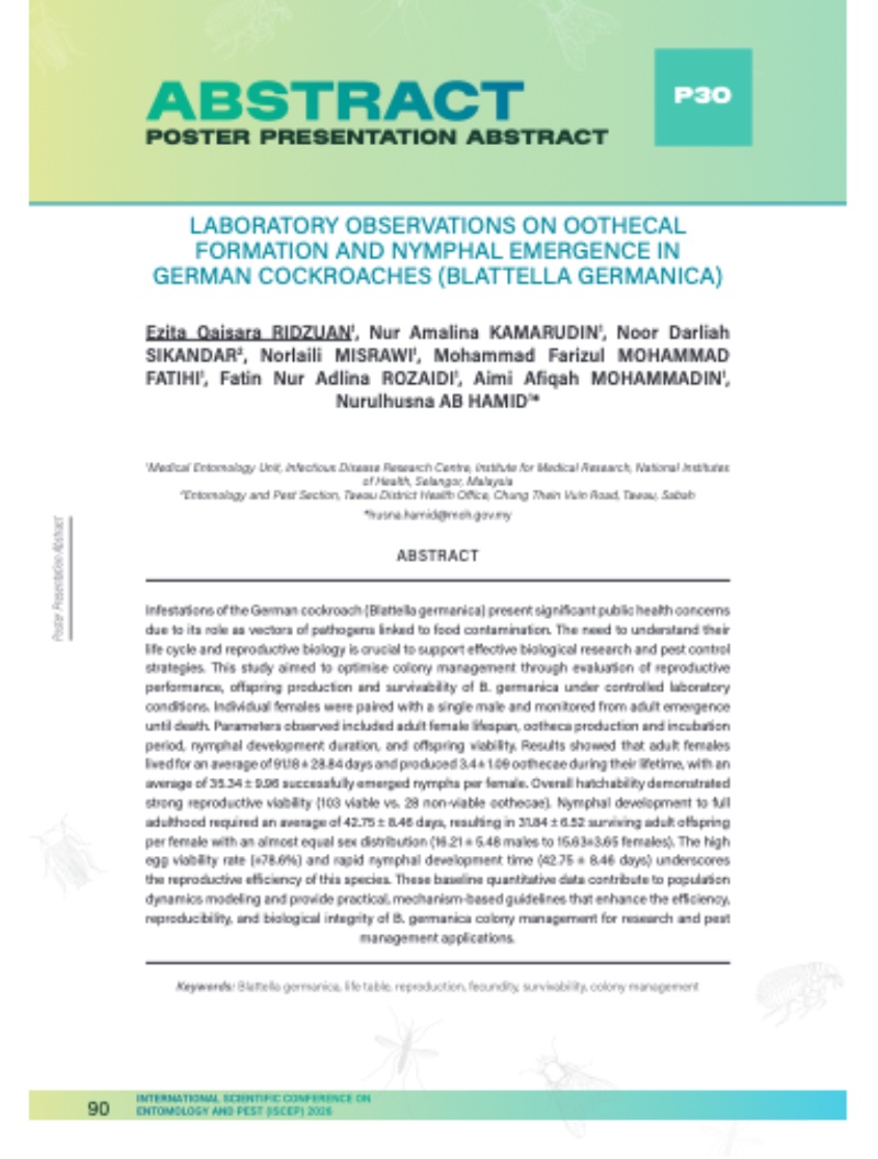 INTERNATIONAL SCIENTIFIC CONFERENCE ON ENTOMOLOGY AND PEST 2026 — page 91