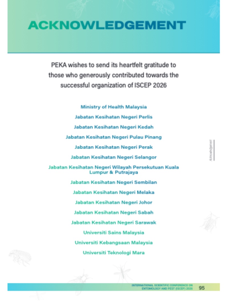 INTERNATIONAL SCIENTIFIC CONFERENCE ON ENTOMOLOGY AND PEST 2026 — page 96