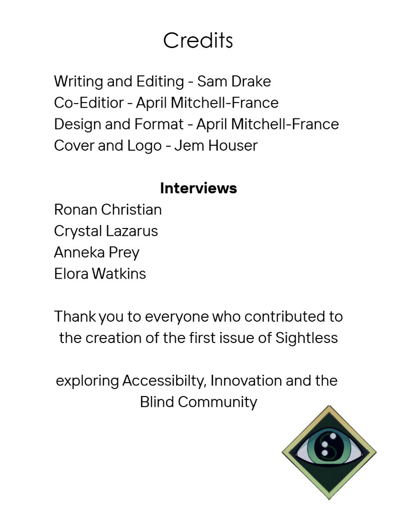 Sightless Magazine July Edition — page 17