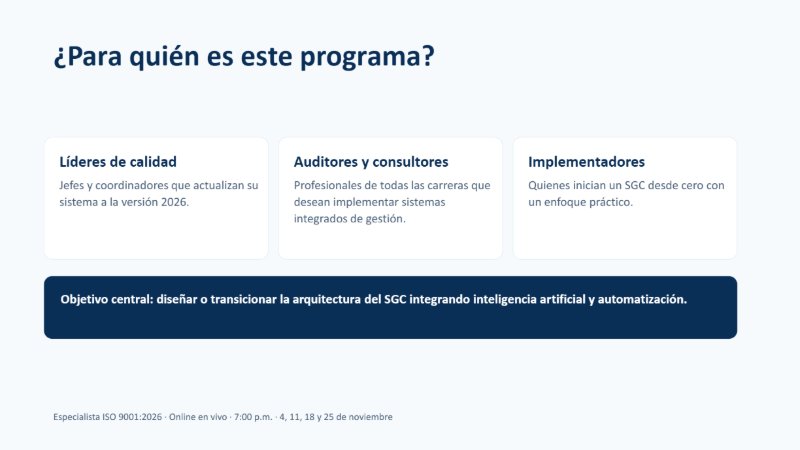 Brochure Especialista ISO 9001 2026 — page 2